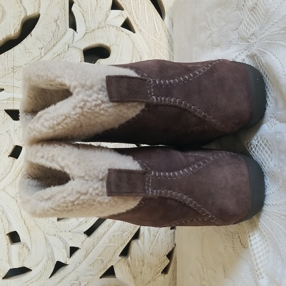 Timberland Genuine Leather Slip on Brown Boots Waterproof Size 6M Mid Calf Style - Picture 9 of 17
